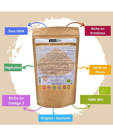 Dalia - Organic Golden Flaxseed Flour 500g | Flour Alternative | Rich in Protein (35%) and Fiber | Ideal for Savory Dishes | - Buy Online on GoSupps.com