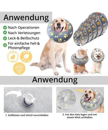 XL Inflatable Dog & Cat Collar - Soft Surgical Leak Protection | OMH Dog Collar - Buy Online on GoSupps.com