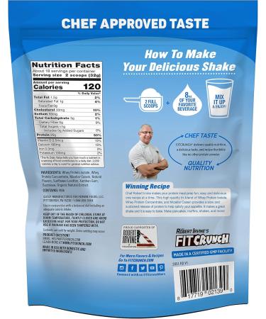 Fit Crunch Tri-Blend Whey Protein, Keto Friendly, Low Calories, High Protein, Gluten Free, Soy Free (18 Servings, Vanilla Milkshake) - Buy Online on GoSupps.com