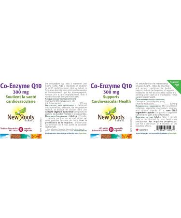 New Roots Herbal - Co-Enzyme Q10-300mg - 30 capsules - Helps Support Cardiovascular Health 30 count (Pack of 1) 300 mg - Buy Online on GoSupps.com