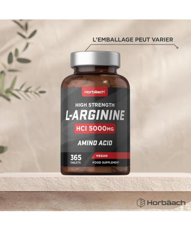 L-Arginine | 365 Comprim s V gans | 4500 mg de L-Arginine HCL par Dose Journali re | Base d Arginine HCl pour une Biodisponibilit Maximale | Suppl ment Hautement Dos | Horbaach - Buy Online on GoSupps.com