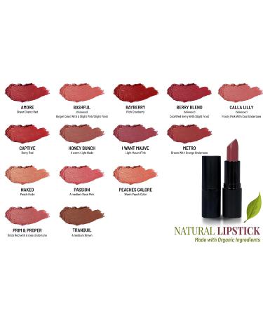 Organic Mom's Secret Lipstick - Vitamin E Rich, Vegan, Paraben-Free, Gluten-Free, Cruelty-Free - Made in USA (Prim & Proper) - Buy Online on GoSupps.com