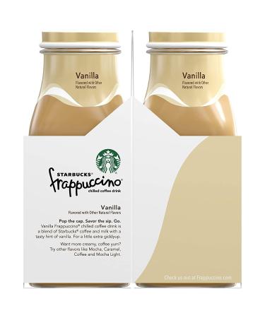 Starbucks Frappuccino Vanilla Coffee Beverage 9.5 oz Glass Bottles - 4 Pack - Buy Online on GoSupps.com