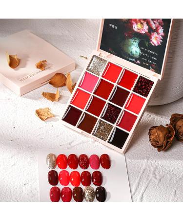 Solid Gel Nail Polish - Cream Gel Nail Polish - 16 Colors - Solid Gel Nail Polish Palette - Manicure Glue for Women - Buy Online on GoSupps.com