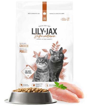 Dry Cat Food 1.6 kg - Chicken Recipe - No Corn or Soy - Protein Rich - Kitten Food - Adult Cat Food by Lily & Jax Chicken 1.6 kg (Pack of 1)