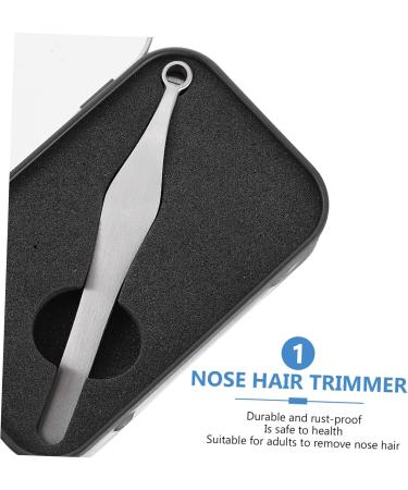 Ipetboom Nose Hair Trimming Tweezers - Silver Face & Beard Trimmer for Men | Precision Nose & Ear Hair Removal | Ingrown Nasal Hair Solution 9.3x1.3cm - Buy Online on GoSupps.com