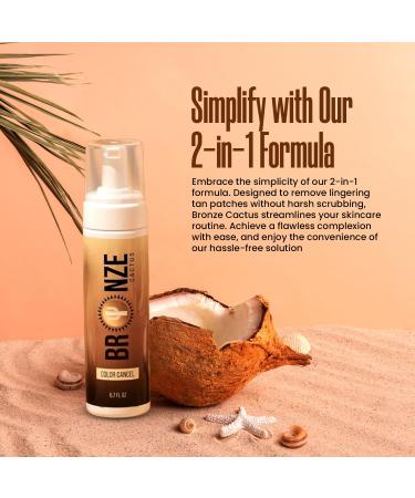 Color Cancel Tan Remover | Organic 2-in-1 Glow Renewal | Detox & Prime Skin | Paraben & Gluten-Free 6.7 fl Oz - Buy Online on GoSupps.com