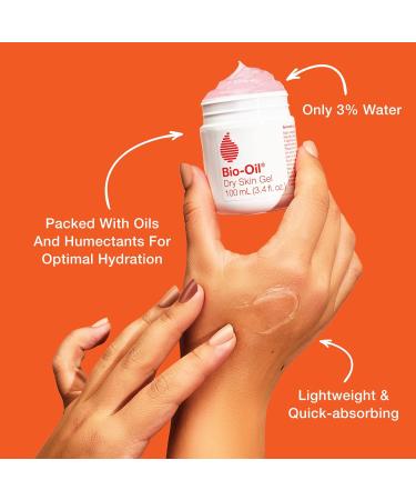 Bio-Oil Dry Skin Gel - Fast Absorbing Face & Body Moisturizer Non-Comedogenic Nourishing Emollients & Vitamin B3 1.7 oz - International Shipping Available - Buy Online on GoSupps.com