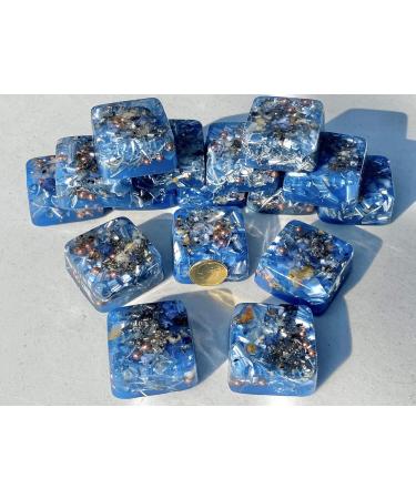 Mini Cube Tower Busters - Light Blue Orgone Generator | 528Hz Energy Accumulator | Perfect Gift - Buy Online on GoSupps.com