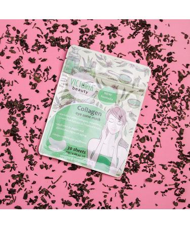 Victoria Beauty Collagen Eye Pads - Reduce Dark Circles & Swelling with Green Tea - 30 Patches for Youthful Eyes - Buy Online on GoSupps.com