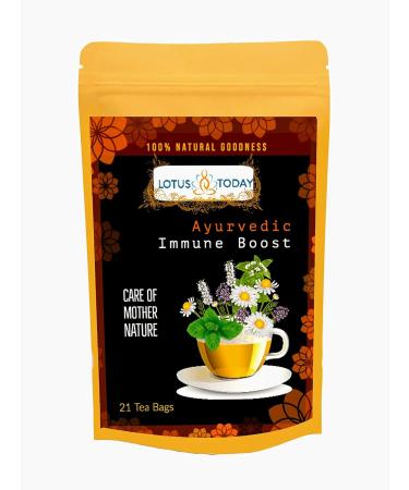 Immune System support Tea Herbal tea with 18 Herbs and spices Ayurvedic Recipe 21 Tea Bags - Buy Online on GoSupps.com