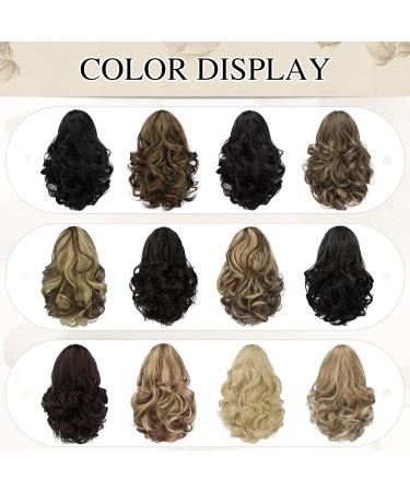 Sofeiyan 28cm Clip-In Ponytail Extension - Curly Wavy Dark Brown & Auburn Synthetic Hair for Women | Perfect for Gyms & Casual Styles - Buy Online on GoSupps.com