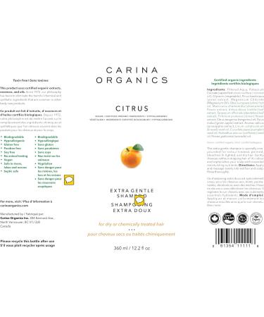 Carina Organics Nature's Blends Extra Gentle Shampoo - Buy Online on GoSupps.com