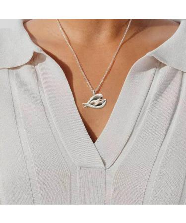 Lidssacde Pet Necklace with Sleeping Dog Trailer | Sweet Angel Gift for Animal Lovers | Perfect Unique Gift for Boys & Girls | Adjustable Chain Fastening - Buy Online on GoSupps.com
