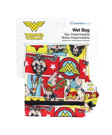 Bumkins Waterproof Wet Bag 12x14 | Washable & Reusable | Travel, Beach, Pool, Stroller | Diapers, Gym Clothes | DC Comics Wonder Woman - Buy Online on GoSupps.com