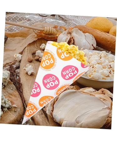 Beavorty 150 Pcs Popcorn Bag Clear Gift Bags Popcorn Cone Bags Goodie Bag Treats for Kids Cone Shaped Treat Bags Wedding Cone Bags Party Child Paper Disposable Biscuit Bag - Buy Online on GoSupps.com