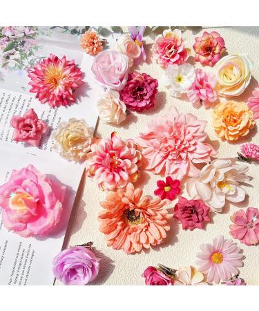 36 Pack Flower Hair Clips | Boho Bride Rose Hair Accessories for Women | Wedding Hairpin Brooch Pin for Girls - Buy Online on GoSupps.com