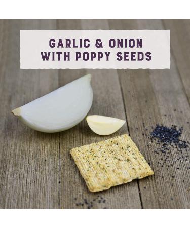 Triscuit Garlic & Onion Poppy Seed Crackers 8oz (Pack of 6) | Non-GMO, Savory Snack Option - Buy Online on GoSupps.com