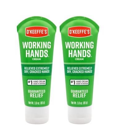 O'Keeffe's Working Hands Hand Cream, Relieves and Repairs Extremely Dry Hands, 3 oz Tube, (Pack of 2) 2 Pack