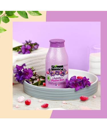 Cottage Shower Gel moisturizing milk 97 ingredients of natural origin 250 ml made in France violet and pink praline - Buy Online on GoSupps.com