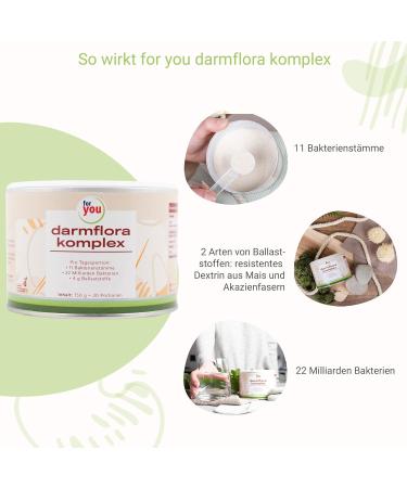 Darmflora Complex Neutral | 11 Bacterial Strains & 22 Billion Probiotics | Course Cure with Resistant Dextrin & Akazien Fiber | No Additives - Shop Internationally - Buy Online on GoSupps.com