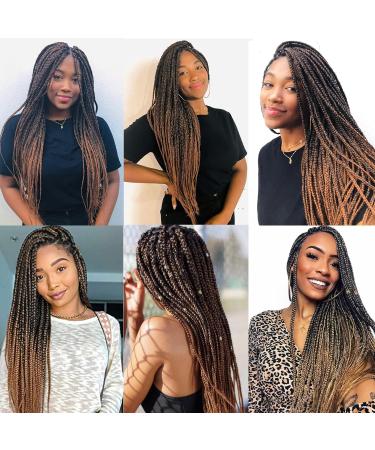 30inch Pre-Stretched Braiding Hair 8 Pack - Yaki Braiding Hair for Professional Braids - Hot Water Setting Synthetic Crochet Extensions - 1B/30 - Buy Online on GoSupps.com