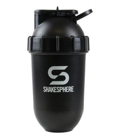 ShakeSphere Tumbler: Protein Shaker Bottle, 24oz ? Capsule Shape Mixing ? Easy Clean Up ? No Blending Ball or Whisk Needed ? BPA Free ? Mix & Drink Shakes, Smoothies, More (Glossy White)