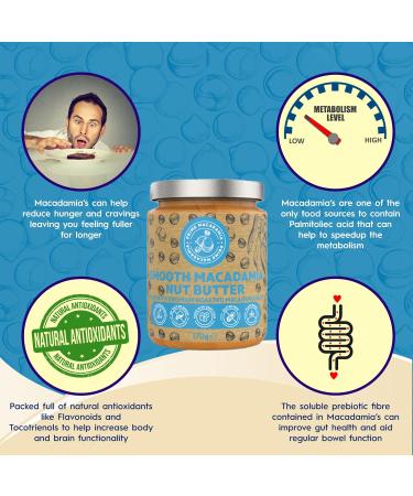 Prime Earth - Smooth Macadamia Nut Butter - 170g - Made with Macadamia Nuts - Zero Oil Salt & Sugar - Coeliac Keto Paleo & Vegan Friendly - Produced in Small Batches - Made in the UK - Buy Online on GoSupps.com