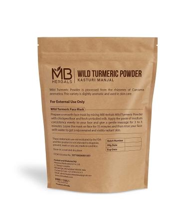 MB Herbals Wild Turmeric Powder 8oz - Organic Amba Haldi for Face Packs | Chemical-Free Kasturi Manjal Powder | No Preservatives | 0.5 LB - Buy Online on GoSupps.com