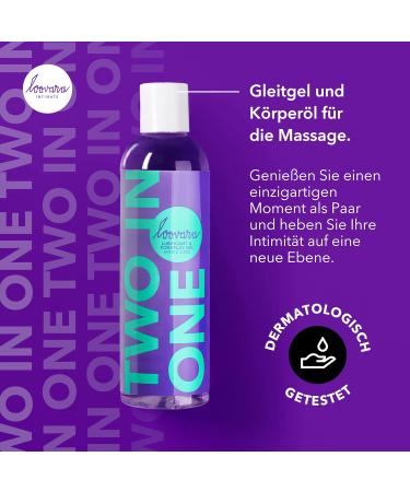 Loovara 2 in 1 Massage Oil & Lubricant 250ml - Vegan & Natural with Aloe Vera Dermatologically Tested Condom-Safe Ideal for Toys - Made in EU - Buy Online on GoSupps.com