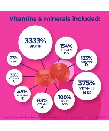 One A Day Multi+ Hair Skin & Nails Multivitamin Gummies - Daily Vitamin Plus Support For Healthy Hair Skin And Nails With Biotin And Vitamins A C E And Zinc For Women and Men 120 Gummies - Buy Online on GoSupps.com