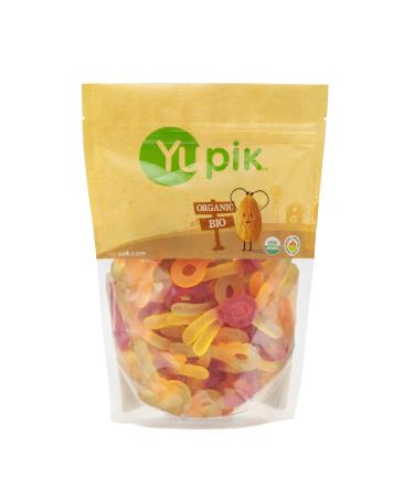 Yupik Organic Gummy Dummies Gelatin-Free 500 g Gluten-Free Non-GMO Natural Flavors & Colors Chewy Pacifier-Shaped Gummies Sweet Candy Delicious Snack Ideal for Gifting & Holidays