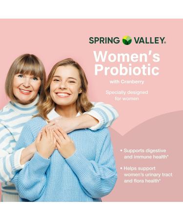 Probiotics for Women Capsules Dietary Supplement 1 Billion CFUs - Digestive Health by Spring Valley (60 Capsules - Pack of 1) - Set by Basket Goods - Buy Online on GoSupps.com