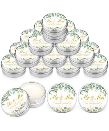40 Pieces Wedding Lip Balm Bulk Bridal Shower Favors Lip Balms Mr and Mrs Thanks for Coming Wedding Favors Gift for Guest Girl Bride Women Travel Birthday  0.34 Oz  White