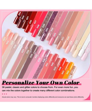 Lavender Violets 36 Colours Dip Nails Powder Starter Kit for Salon-quality Manicures | Nude Pink, Skin Tones, Red, Yellow Glitter French Acrylic Dipping Nail Powder Set - M953 - Buy Online on GoSupps.com