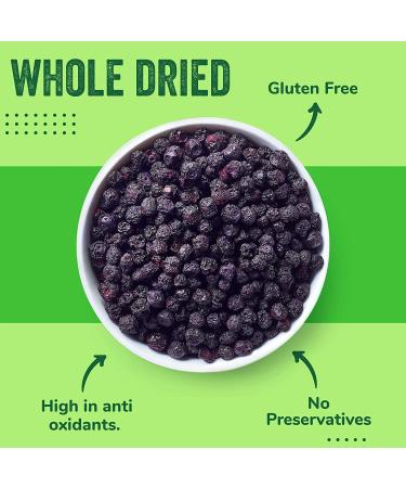 Dried Blueberries 1 lb | Whole & Cultivated | Resealable Bag | Perfect for Salads Cooking & Baking - Shop Internationally - Buy Online on GoSupps.com