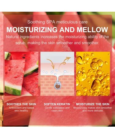 Watermelon Facial Scrub Cream - Daily Exfoliating Face Scrub for All Skin Types | Cleanses Removes Dead Skin Blackheads & Acne (10.58 OZ - Buy Online on GoSupps.com