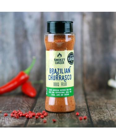 Brazilian Churrasco BBQ Rub Shaker | The Smokey Carter | 2018 Great Taste Award Winner | Brazilian inspired barbecue rub | Great on steak & roast potatoes - Buy Online on GoSupps.com