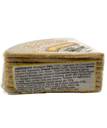 Stockans Orkney Cheese Oatcakes 3.5 oz - Pack of 2 | Artisan Scottish Oatcakes | Cheese Oat Biscuits - Buy Online on GoSupps.com