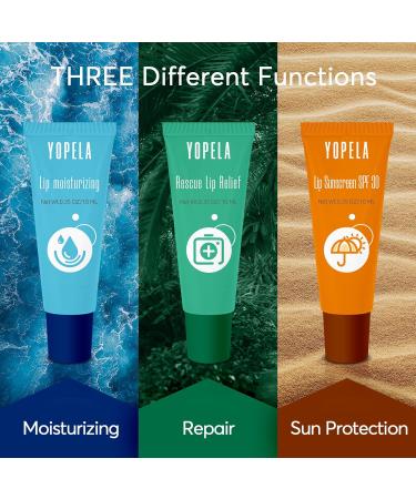 Lip Sunscreen Moisturizing and Repair Package Lip Care Set- SPF 30 - Summer Long Lasting Moisturized, Smooth and Repaired Lips - 3 Flavors (Moisturizing, Repairing, and SPF) Gift for Women Men - Buy Online on GoSupps.com