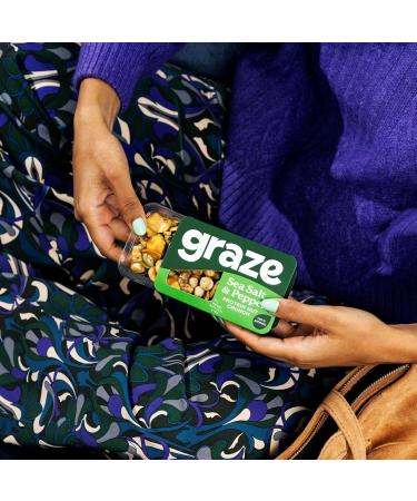Graze - Salt & Pepper Savory Snacks - Vegan Savoury Snacks High in Protein & Fibre - Pack of 18 snacks - Buy Online on GoSupps.com