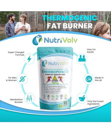 ThermoPower 1000mg Thermogenic Fat Burner | Boost Energy & Performance | 90 Capsules - Buy Online on GoSupps.com