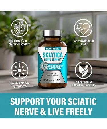 Sciatic Nerve & Discomfort Supplement - 120 Capsules Featuring Alpha Lipoic Acid 300mg & Vitamin B Complex for Targeted Comfort 120 Count (Pack of 1) - Buy Online on GoSupps.com