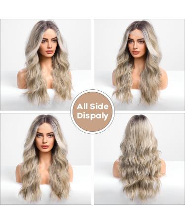 BLONDE UNICORN Ash Blonde Lace Front Wig | Long Wavy Synthetic Wig for Women - Buy Online on GoSupps.com