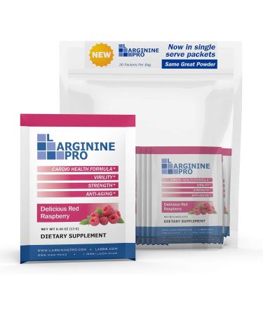 L-ARGININE PRO 2-Pack Raspberry Jar and 30 Single Serve Packets Great Tasting! | Blood Flow | Pre-Workout Drink | with Vitamins C B6 B12 K & More - Buy Online on GoSupps.com