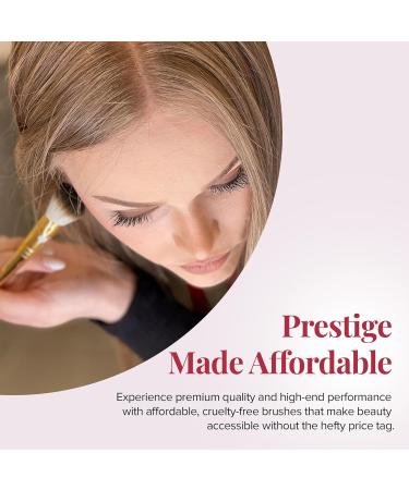 Delbar Gold Makeup Brushes Set | 8pc Full Face with Travel Bag | Professional Cruelty-Free | Lady of Eshgh - Buy Online on GoSupps.com