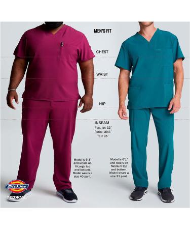 Dickies EDS Essentials Men Scrubs Top V-Neck DK645 - 3XL, Galaxy Blue - Buy Online on GoSupps.com