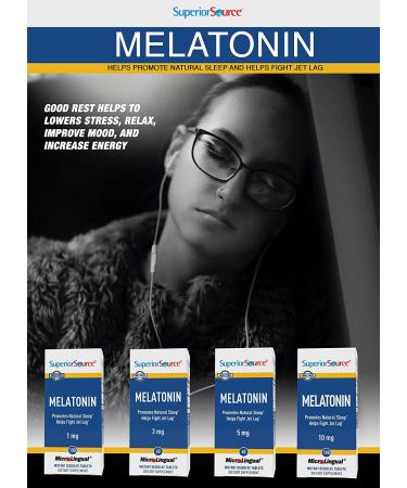 Superior Source Melatonin 10 mg - 100 MicroLingual Instant Dissolve Tablets for Sleep Support - Buy Online on GoSupps.com