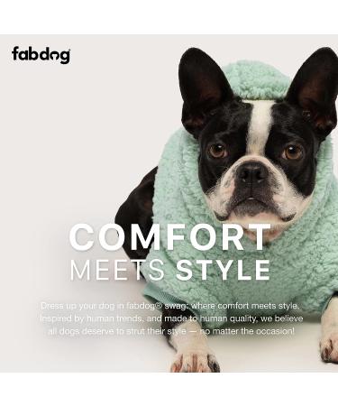 Fabdog Sherpa Hoodie Seafoam 12 - Cozy Pet Hoodie in Seafoam Color - Buy Online on GoSupps.com