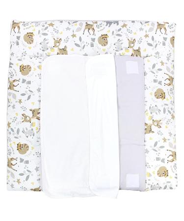 TupTam Changing Mat with 2 Terry Cloth Covers | Wild Animals Design | 70x70 cm | Perfect for Baby Care - Buy Online on GoSupps.com
